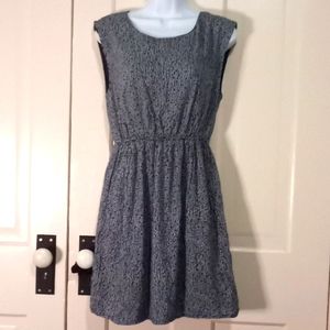 Zara Basic Womens Sleeveless Round Neck Elastic Waist Fully Lined Dress Size M